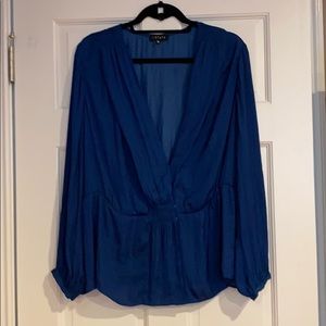 Dark Teal 1 State long sleeve blouse